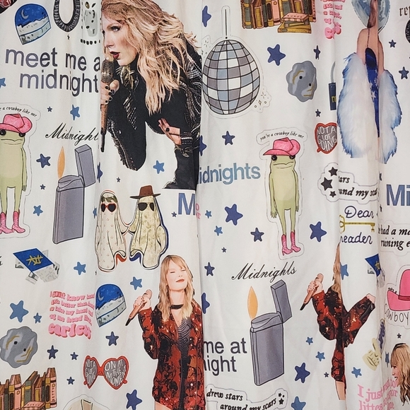 Taylor Swift Satin Pajama Pants sz S Swifty Sleep Eras Reputation Midnight 1989 - Picture 10 of 11